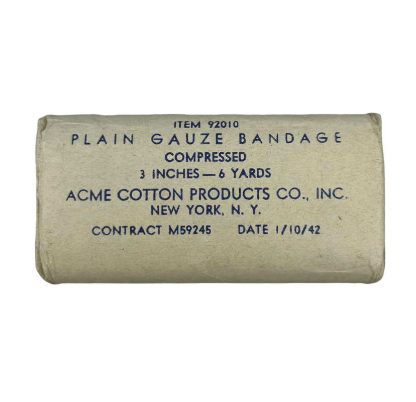 US WW2 Plain Gauze Bandage 1942 Market Garden Militaria