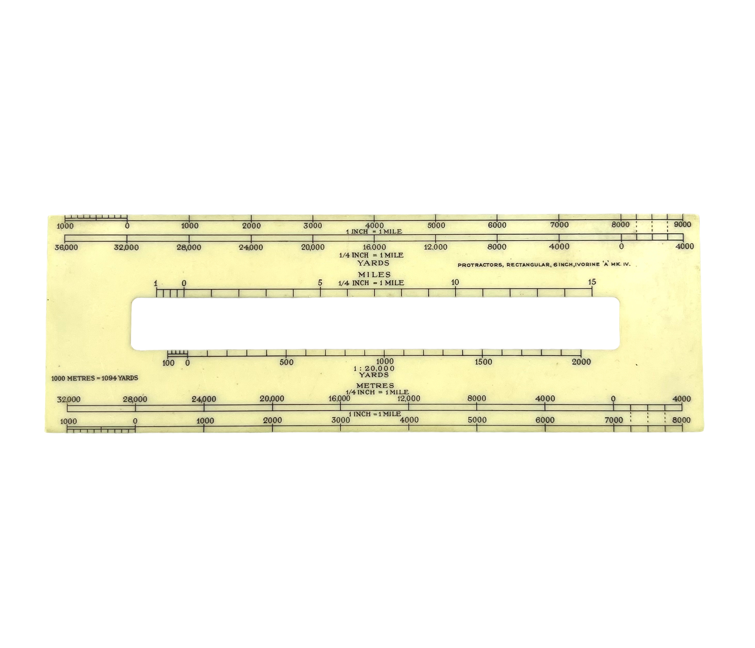 British Army Issued Mapcase Ruler - Market Garden Militaria