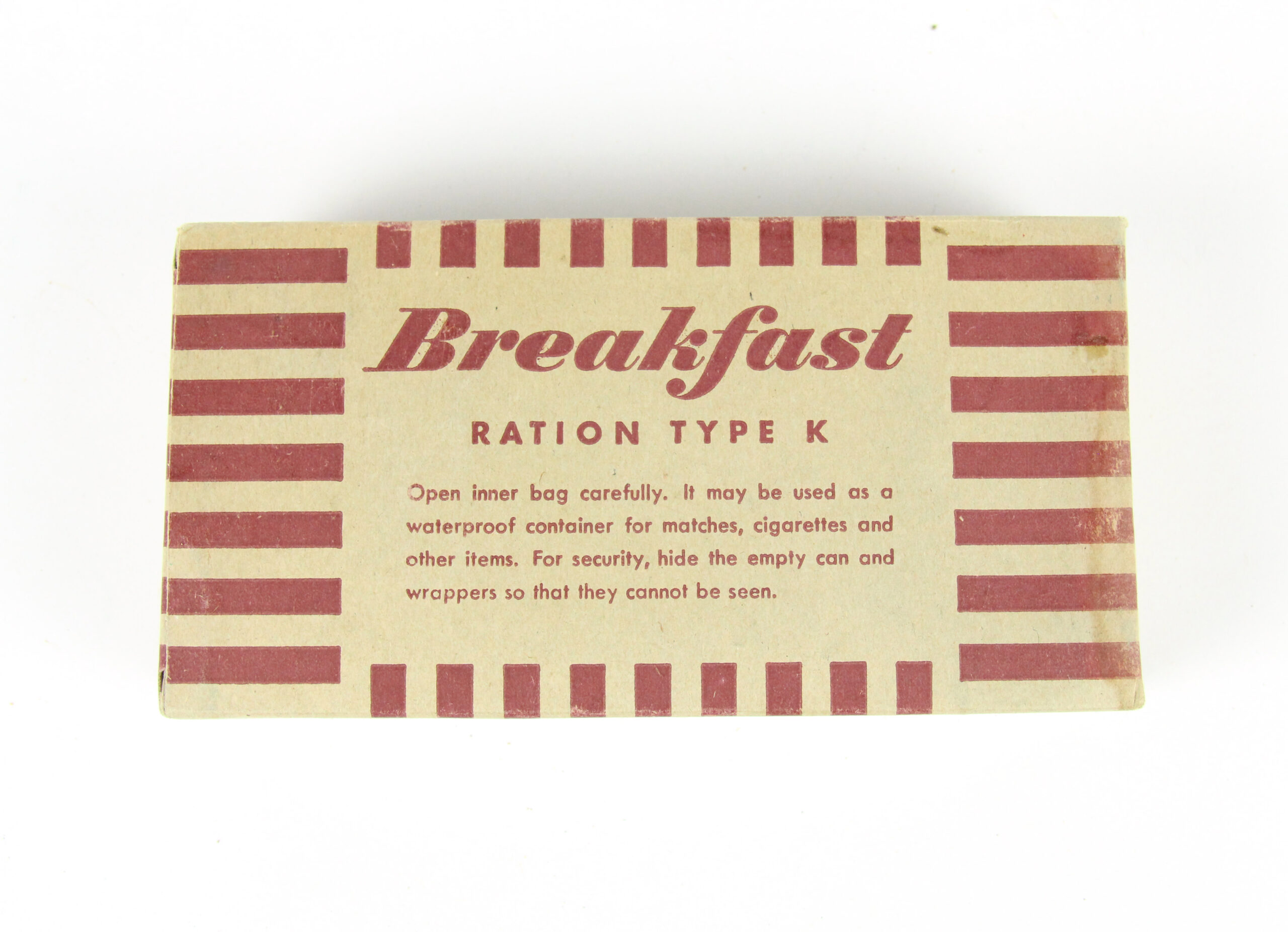 Wartime Ration Breakfast US WW2 K-Ration Breakfast Full - Market Garden Militaria